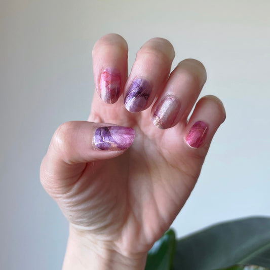 Pink-Lavender Marble Shimmer