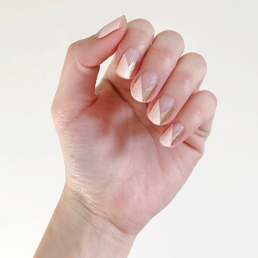 Gold-Nude Colour Block